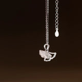 925 Sterling Silver Ginkgo Shell Necklace Pendant