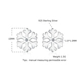 925 Sterling Silver Snow Flake CZ Stud Earring Gift For Girls
