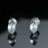 925 Silver Teardrop Crystal Stud Earrings