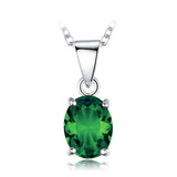 Sea CZ 925 Silver Pendant w/Adjustable Chain Fine Jewelry