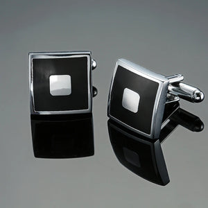 DY High brass Enamel Square Cufflinks for Men