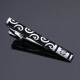 Enamel Silvery Butterfly Necktie Clip for Men's Business Wedding