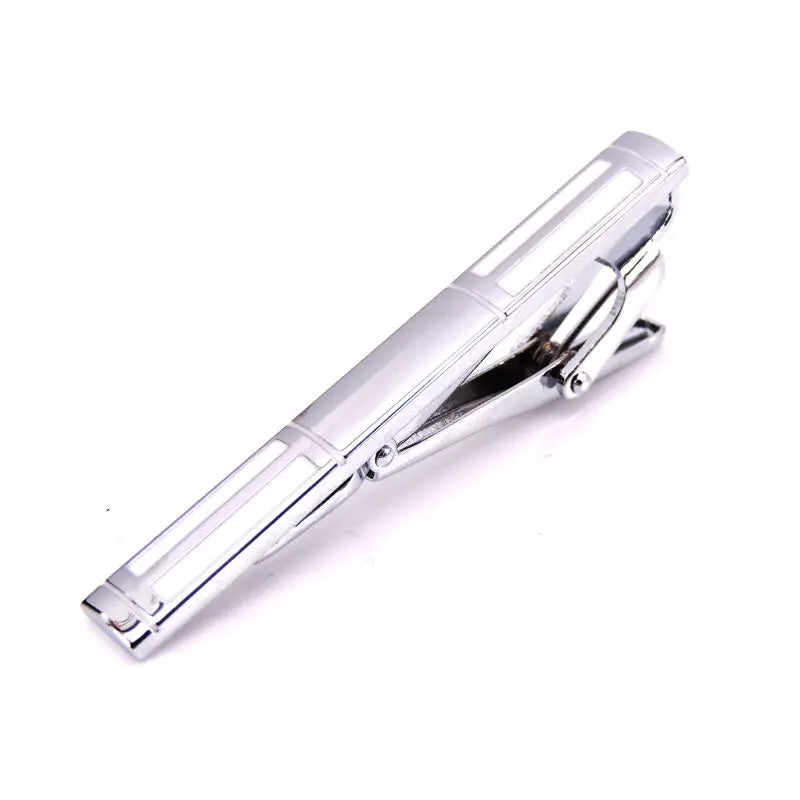 Men's Business Necktie Clip, Silver Wedding Dress Accessory