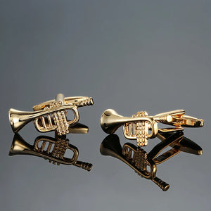 Music Equipment Trumpet Cufflinks French Shirt Men's Cufflinks