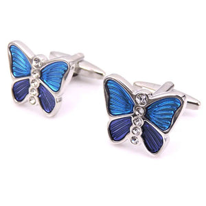 French Men's Enamel Butterfly Cufflinks