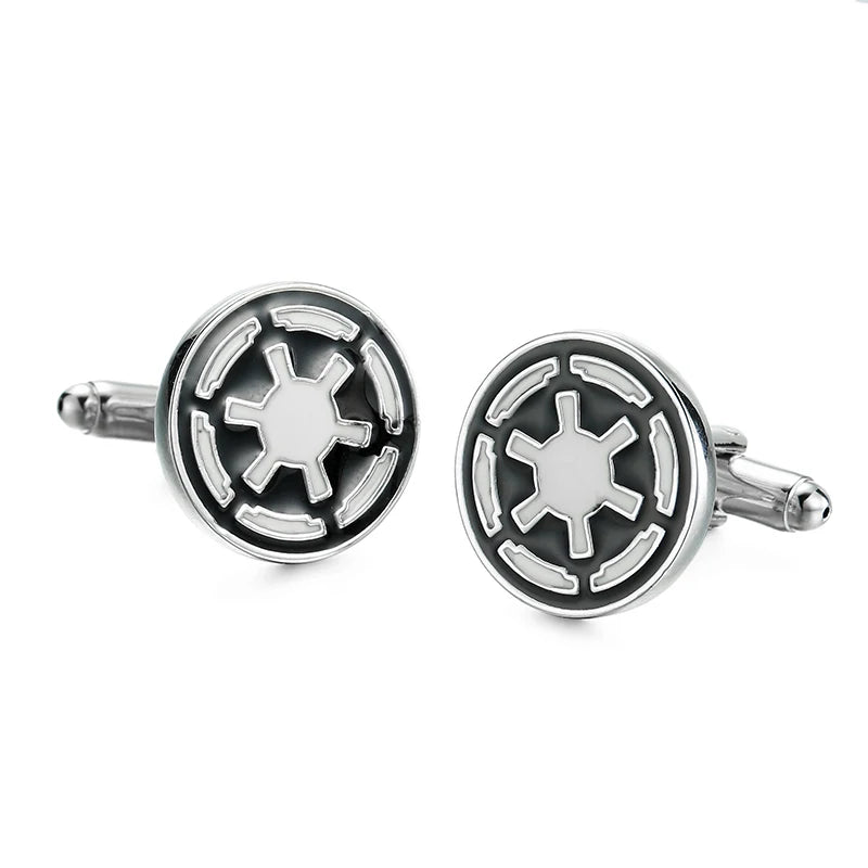 Enamel Craft French Shirt Cufflinks & Wheel Cufflinks Set