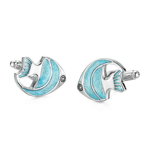 Men's French Shirt Cufflinks - Fish Design