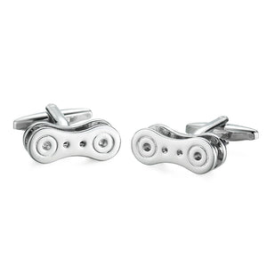 French Shirt Cufflinks Silver Chain All-Match Style