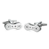 French Shirt Cufflinks Silver Chain All-Match Style
