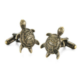French Shirt Cufflinks Small Animal Brass Turtle Interesting Cufflinks