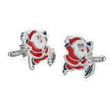 French Shirt Cufflinks Christmas Santa Claus Design