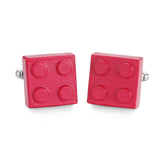French Shirt Cufflinks Red Square Blocks High-End Men's Business