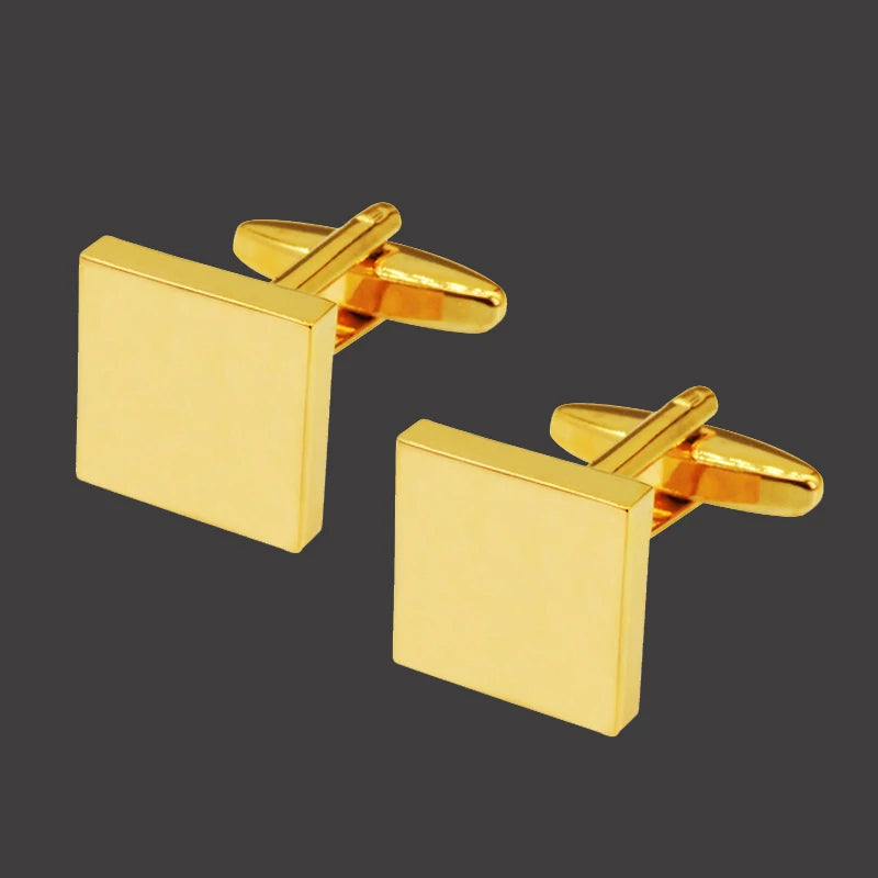 DY Copper Smooth Square Cufflinks for Men's French Shirt