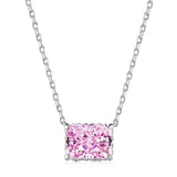 ZFSILVER 925 Silver High 8A Zircon Necklace Women Party Wedding Jewelry
