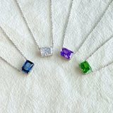 ZFSILVER 925 Silver High 8A Zircon Necklace Women Party Wedding Jewelry