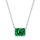 ZFSILVER 925 Silver High 8A Zircon Necklace Women Party Wedding Jewelry
