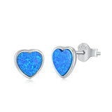 S925 Silver Opal Aobao Heart Earring Women Wedding Jewelry