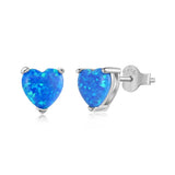 S925 Silver Opal Aobao Heart Earring Women Wedding Jewelry