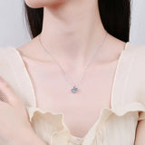 1CT 2CT 3Ct Moissanite Necklace S925 Sterling Silver Wedding Jewelry