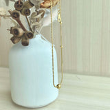 925 Sterling Silver Women Bead Necklace Irregular Splicing