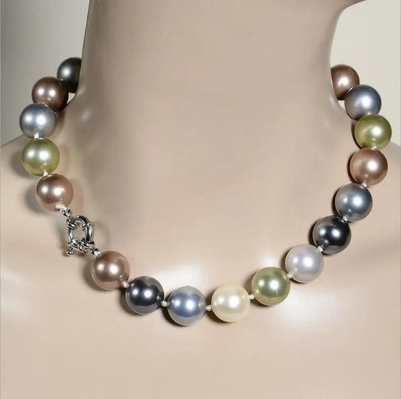 Natural Shell Pearl Necklace 16mm