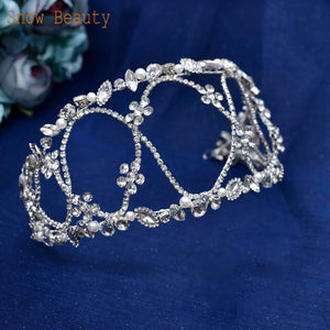 Rhinestone Bridal Headpiece Crown Wedding Hair Accessory for Women