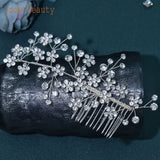 Bride Hairpins Tiaras Wedding Heapdiece Jewelry Women Hair Comb Clips
