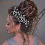 Bride Hairpins Tiaras Wedding Heapdiece Jewelry Women Hair Comb Clips
