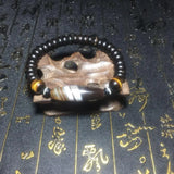 DZI Coconut Shell & Tiger Eye Stone Bracelet, Men's Women's 9mm & 10mm Jewelry