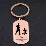 Football Dad Fan Love Keychain Personalized Gift