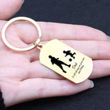 Football Dad Fan Love Keychain Personalized Gift