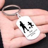 Football Dad Fan Love Keychain Personalized Gift