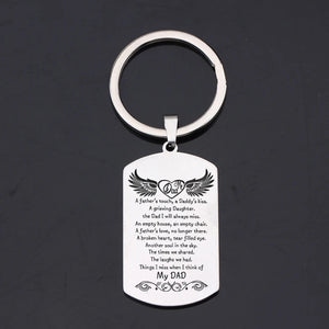 Dad Memorial Gift Stainless Steel Keychain Well-made