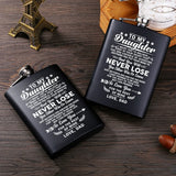 Dad To Daughter Hip Flask Alcohol Bottle Funnel Whiskey Vodka Stainless Steel