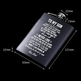 Dad To My Son 6oz Hip Flask Laser Engraved