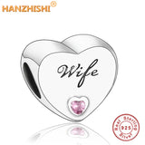 925 Silver Heart Beads Charm for Bracelet Necklace Gift
