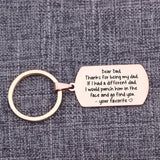 Daddy Keychain Jewelry Gift from Daughter Son Family Keyring Charm Key Tag