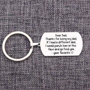 Daddy Keychain Jewelry Gift from Daughter Son Family Keyring Charm Key Tag