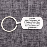 Daddy Keychain Jewelry Gift from Daughter Son Family Keyring Charm Key Tag