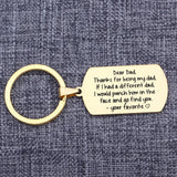 Daddy Keychain Jewelry Gift from Daughter Son Family Keyring Charm Key Tag