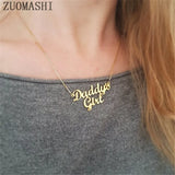 Daddy's Girl Pendant Choker Necklace Personalized Name Necklace
