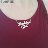 Daddy's Girl Pendant Choker Necklace Personalized Name Necklace