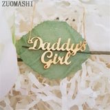 Daddy's Girl Pendant Choker Necklace Personalized Name Necklace