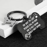 DagTags Bone Keychain - Oh I'm Lost Call My Mom