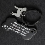 DagTags Bone Keychain - Oh I'm Lost Call My Mom