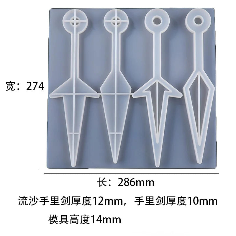 Dagger Shaped Resin Mold Epoxy Silicone Mold DIY Jewelry Molds