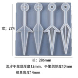 Dagger Shaped Resin Mold Epoxy Silicone Mold DIY Jewelry Molds