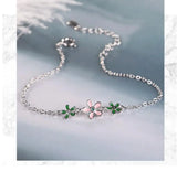 925 Sterling Silver Daisy Flower Charm Bracelet for Women