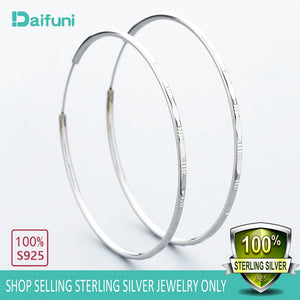 925 Sterling Silver Big Hoop Earrings Women