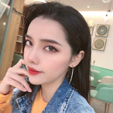 925 Sterling Silver Big Hoop Earrings Women
